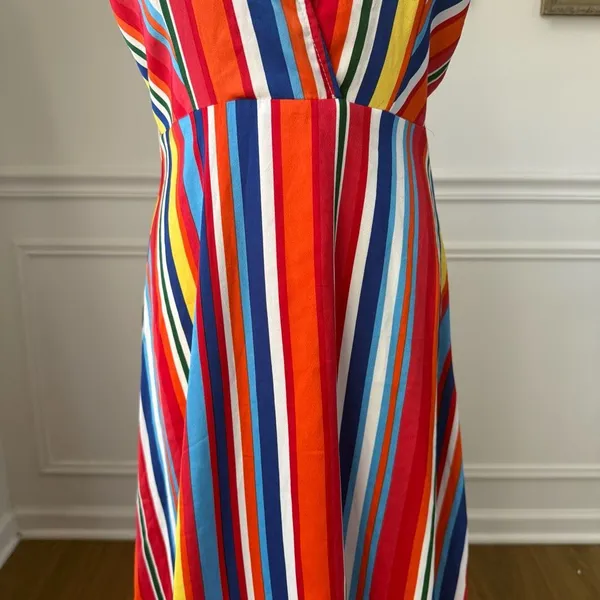 Lulus Elianna Rainbow Stripe Backless Maxi Dress $70 S - Image 5