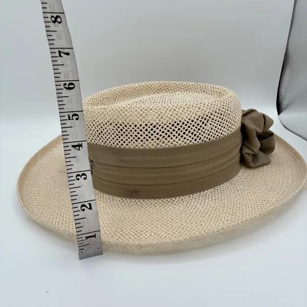 Pelican Hill‎ Golf Club Straw Hat Ribbon Flower Accent Resort Style - Image 4