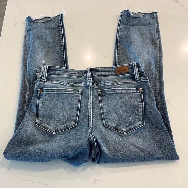 Judy Blue Boyfriend Fit Jeans Size‎ 3 /26 Distressed - Image 4