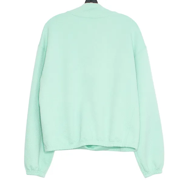 Zyia 1/4 Zip Pullover Y2K Athleisure Oversized Minimalist 90s Spearmint Medium - Image 2