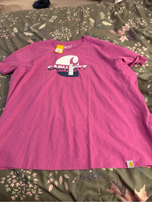 Carhartt Pink Graphic Logo Short Sleeve Tee - Image 4
