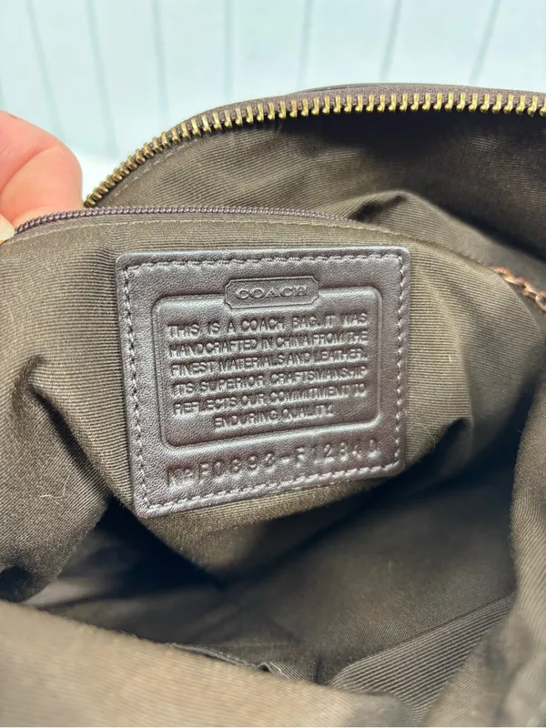 Vintage Coach Y2K Patchwork Signature Leather Suede Crossbody Bag - Image 9