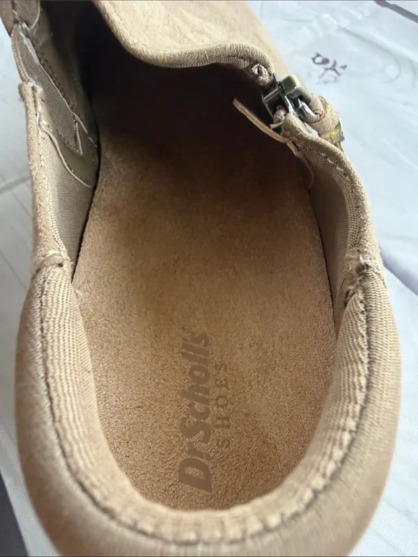 Dr. Scholl's Nice Day Now Women's Suede Slip-On Loafer in Taupe - Image 8