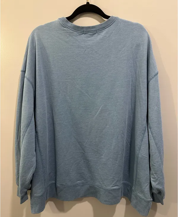 Z-Supply Modern Weekender Relaxed Crewneck Top Mariner Blue - Image 5