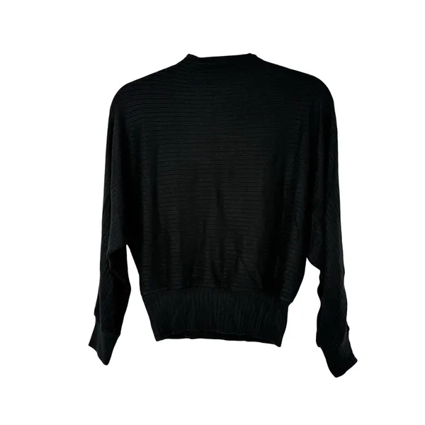 Madewell Mockneck Dolman Sleeve Rib Knit Top Black Long Sleeve Pullover XXS NWT - Image 3