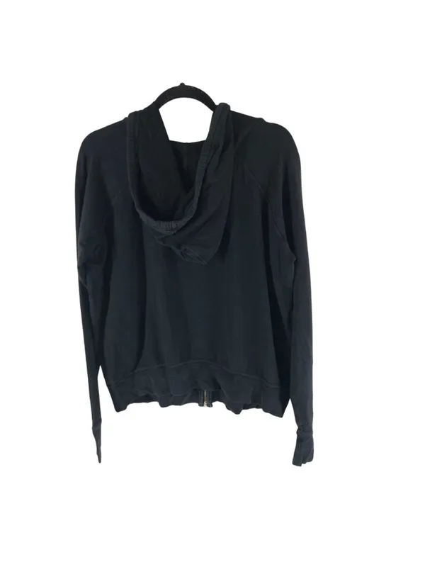 Electric & Rose Black Zip-Up Hoodie Drawstring Size L Cotton Blend Made In USA - Image 2