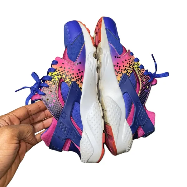 Nike Huarache Run Print GS running shoes Purple Pink 7Y Womens 8.5 - Image 5