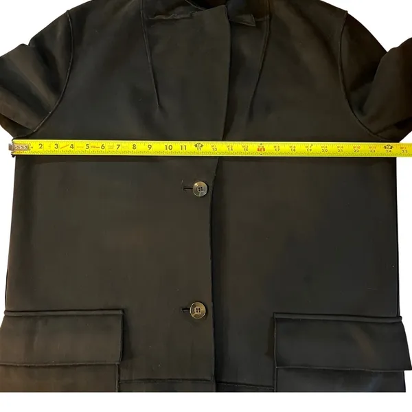 Harve Benard by Bernard Holtzman Womens‎ Black Suede Long Coat Jacket Size 14 - Image 3