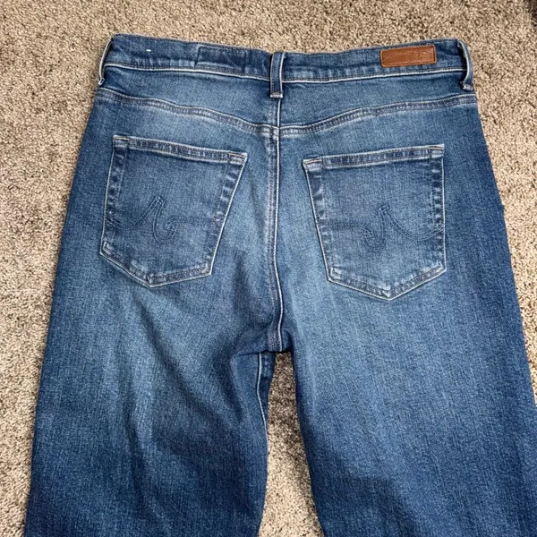 AG Brinley Mid-Rise Straight Jeans Womens 30 Blue Excellent Medium Wash Denim - Image 6