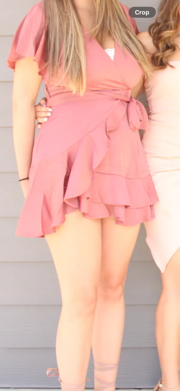 Lucy in the Sky Pink wrap dress - Image 2