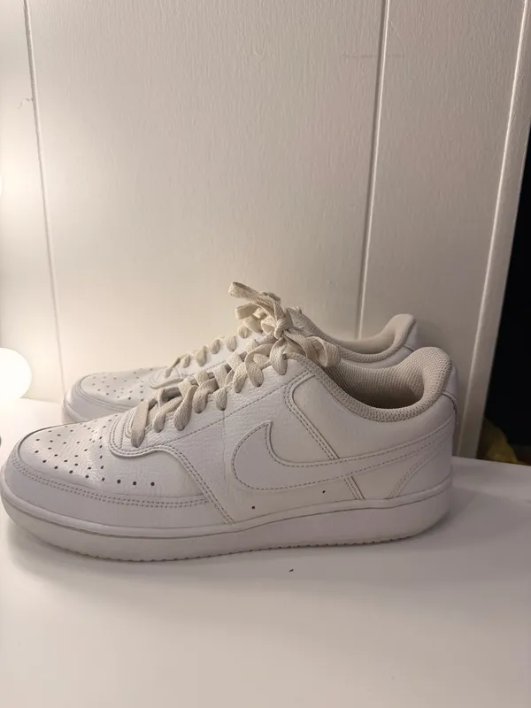 Nike Court Vision Low Triple White Low-Top Sneakers - Image 3