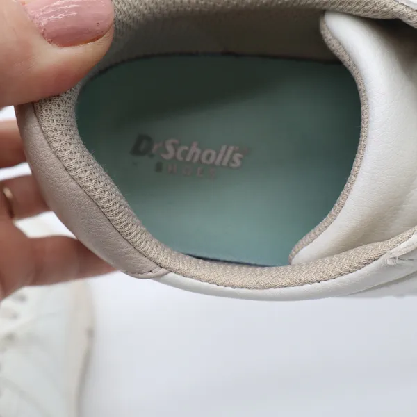 Dr. Scholls Sadie White Platform Sneakers Womens Size 8 Lace Up Fashion Shoes - Image 6