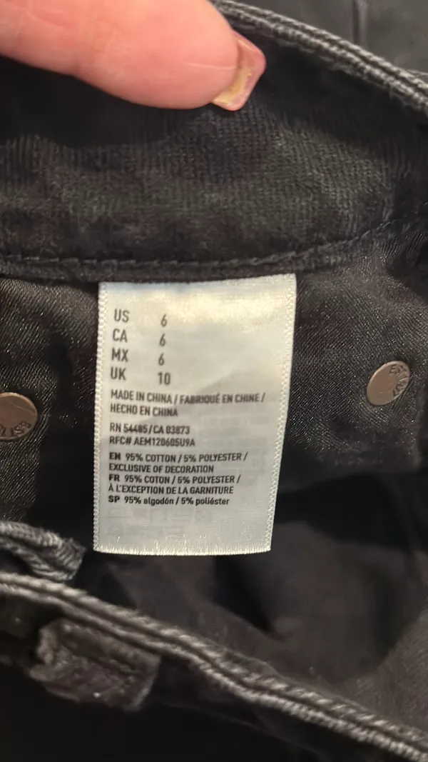 American Eagle Outfitters Skirt Jean Black - Image 2