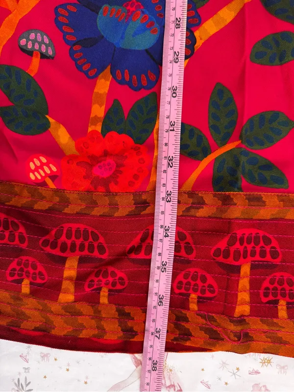 FARM Rio for Anthropologie Pink Bird Mushroom Floral Maxi Skirt XS - Image 13