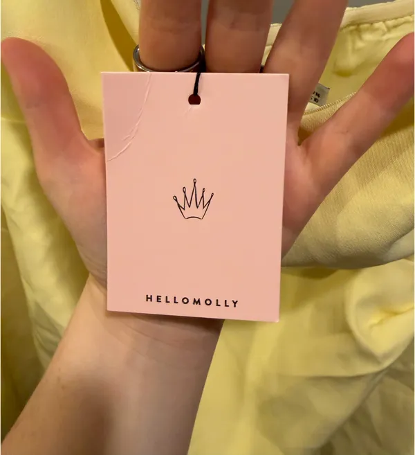 NWT Hello Molly The Real Icon Strapless Side Train Mini Dress Butter Yellow - Image 7