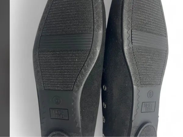 Time and Tru Black Lace-Up Grommet‎ Ballet Flats - Image 4