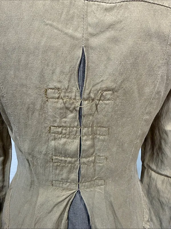CAbi Tan Tailored Button-Front Trench Coat #840 - Image 6