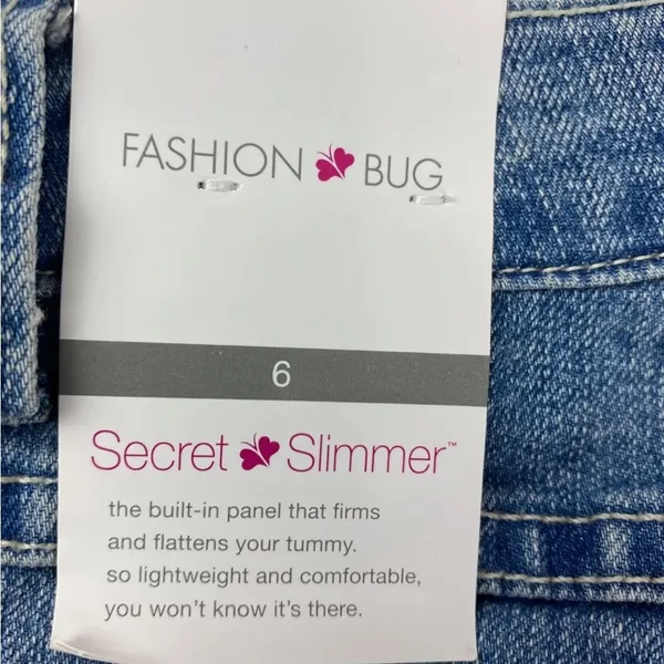 Fashion Bug Secret Slimmer Denim Crop Capri NWT Size 6 - Image 4