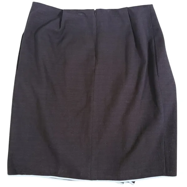 Paule Ka Paris Womens Asymmetric Hem Skirt Size 14 Black Preppy Quiet Luxury - Image 3