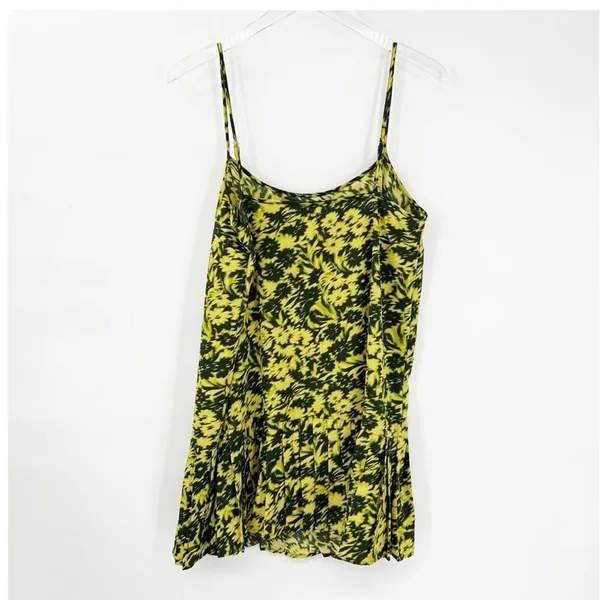 NEW Urban Outfitters‎ Camille Floral Pleated Mini Dress Women's Size S 90s - Image 3