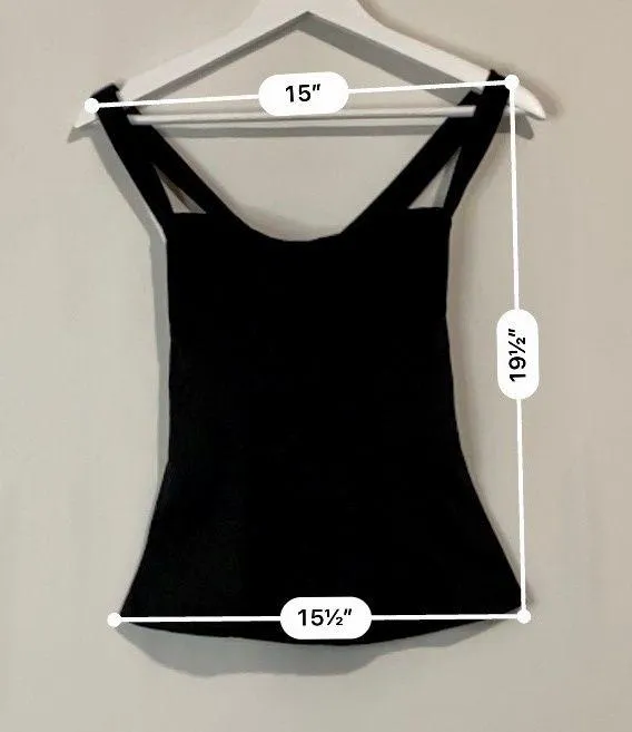 DNA Couture Women’s Crisscross Back Mock Corset Lace Tank Top Black NWOT - Image 6