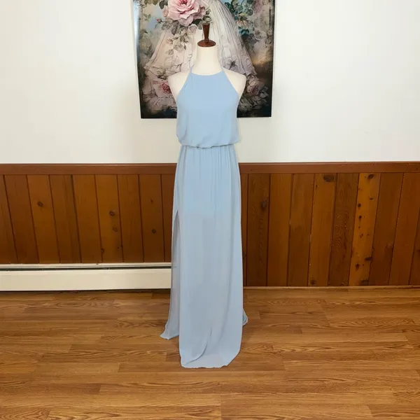 Pretty New Show Me Your Mumu Heather Halter Bridesmaid Dress - Image 3