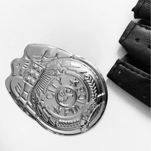 Women’s Fetish Sexy Police Officer Cop Accessories Baton Badge Gloves - Image 9