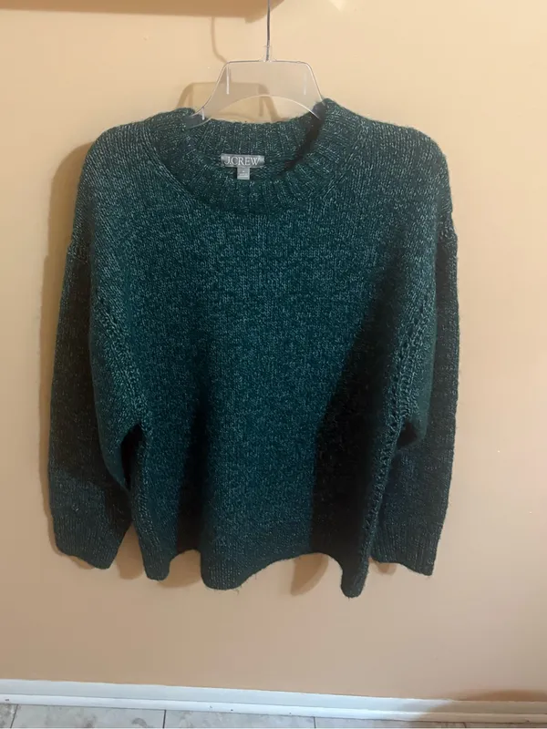 J. Crew Green Relaxed Crewneck Sweater - Image 3