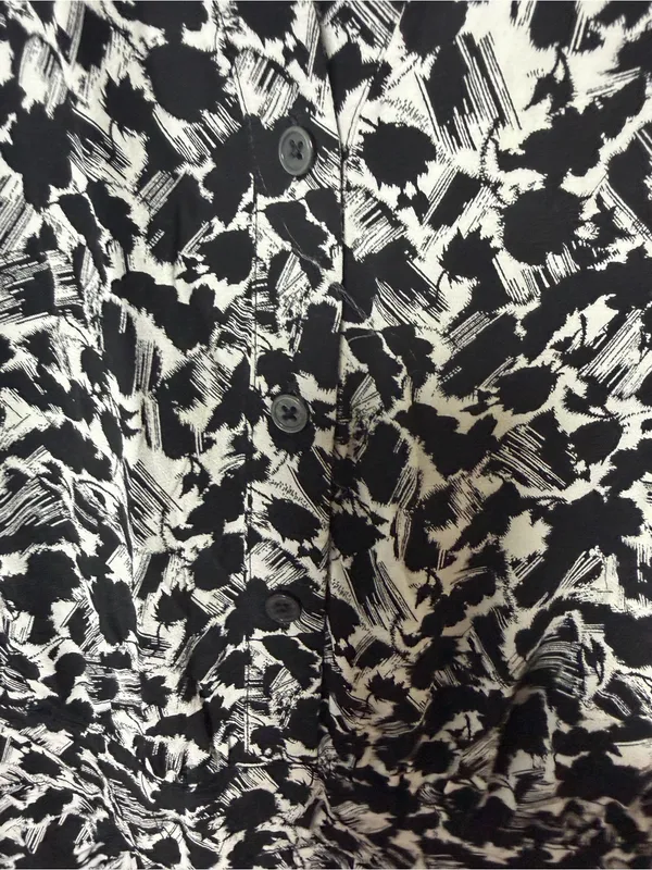 Madewell Black and White Floral Mini Dress - Image 9