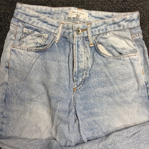 Rag & Bone Light Acid Wash Tencel Straight Leg Jeans Blue Size 24 High Rise - Image 2