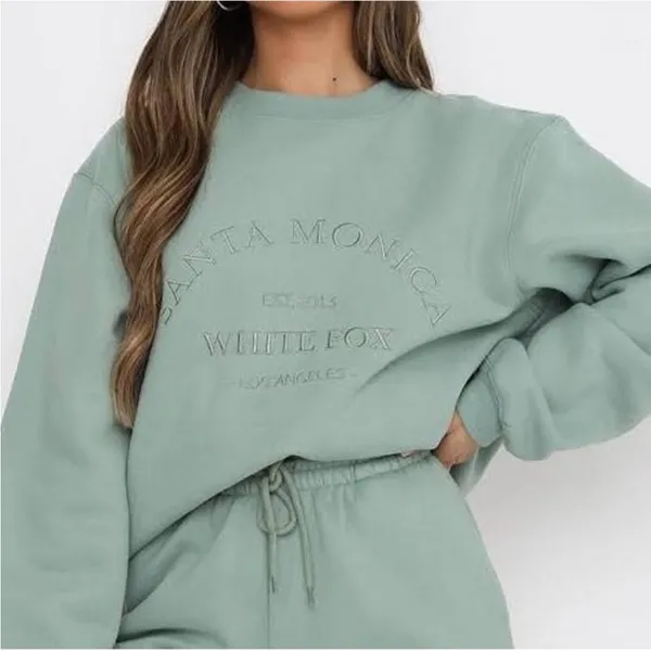 WHITE FOX Santa Monica Green Crewneck Sweatshirt Size S/M - Image 3