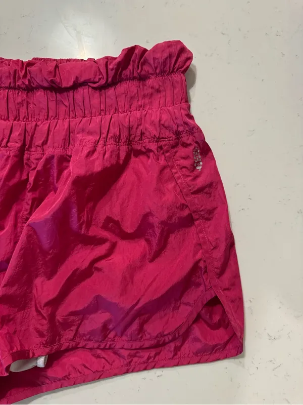 Free People Movement Hot Shot Running Shorts Pink High Rise Size Large - Image 4