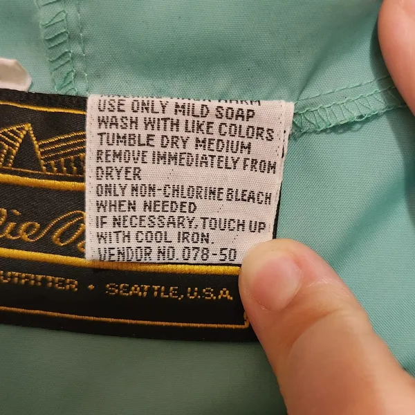 Eddie Bauer Light Teal Lightweight Wind Anorak Activewear Jacket Size Medium - Image 5