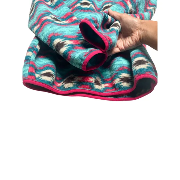 Patagonia Synchilla Snap-T Fleece S Teal Pink Southwest Aztec FA15 - Image 5