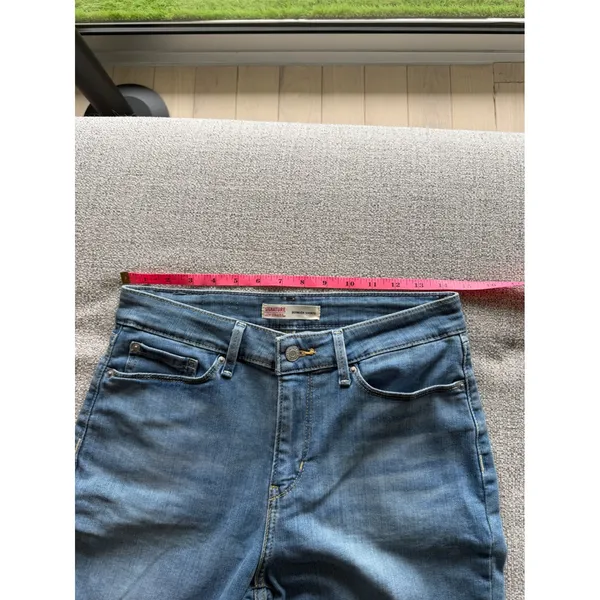 Signature by Levi Strauss Womens Bermuda Shorts‎ Medium Wash Denim Size 8 W29 - Image 7