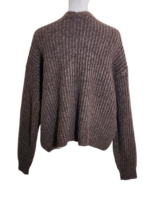 Universal Threads Brown Fuzzy Open Front Cardigan Size Large NWT - Image 2