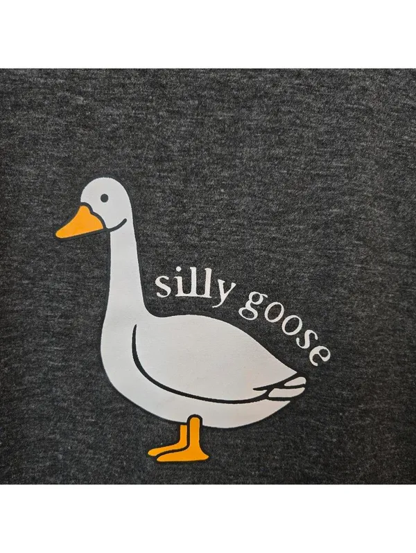 Silly Goose Tee Gray Size L - Image 2