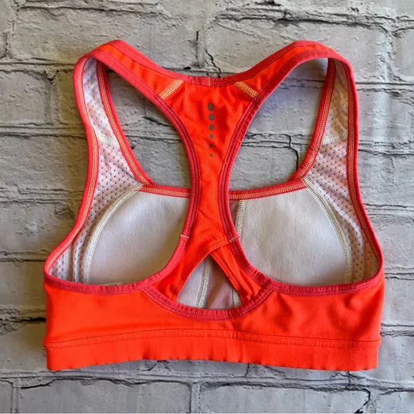 The North Face Sports Bra Pink Womens Small Neon Work Out Gym Padded Yoga Top - Image 8