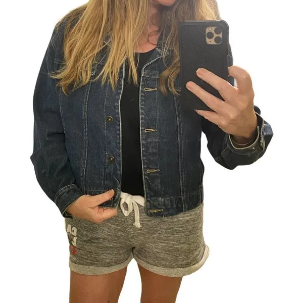 Liz Claiborne Jean Denim Jacket Size Medium - Image 7