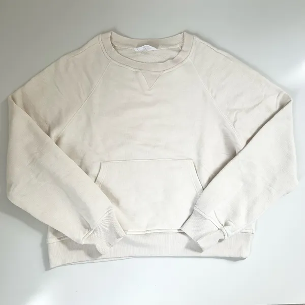 Women’s Cream Pocket Sweatshirt  - Image 3