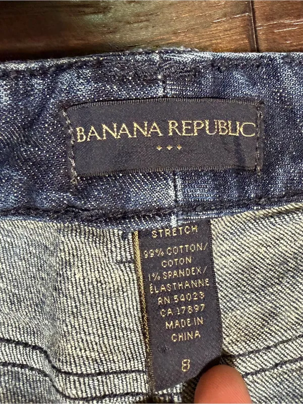 Banana Republic Size 8 Bootcut Jeans Mid Rise Stretch Medium Wash Y2K Denim - Image 6