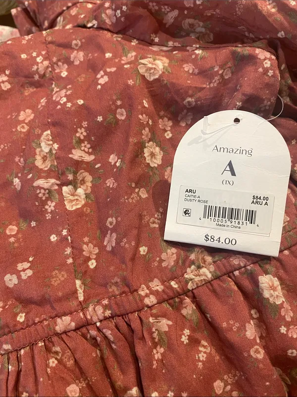 Arula Kate Cotton Floral Mini Dress SO Cute NWT 1X - Image 4
