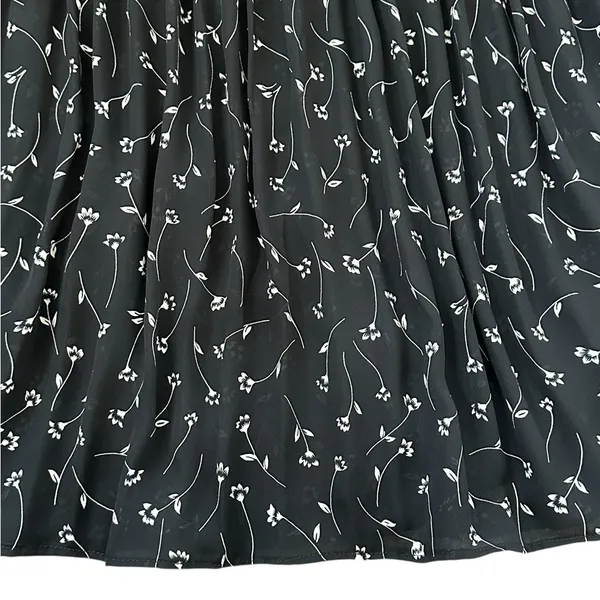 VTG Bobbie Bee Crinkle Pleated Midi Skirt Floral Whimsigoth Fairy Grunge Boho - Image 4