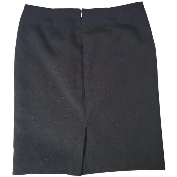 Anne Klein Black Quilted Stitch Pencil Skirt Womens‎ Size 2 Knee Length Career - Image 2