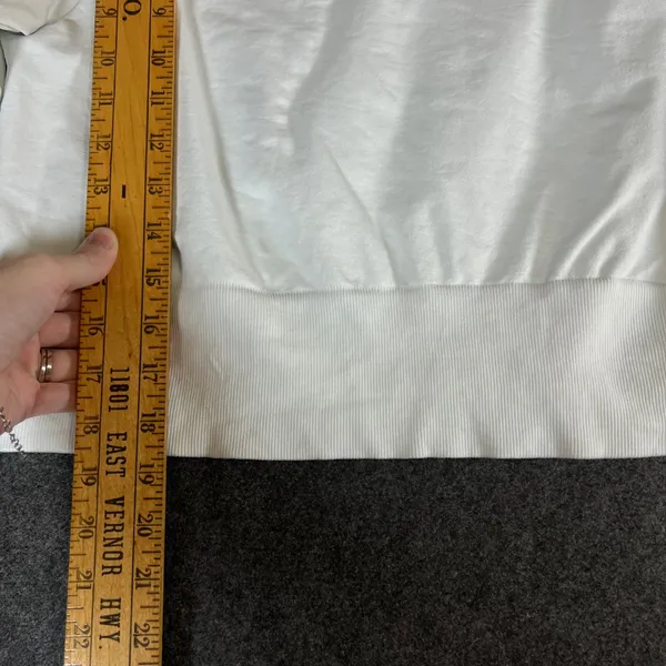 OFFLINE by Aerie Womens XXL White Cropped Long Sleeve Crewneck Sweatshirt - Image 4