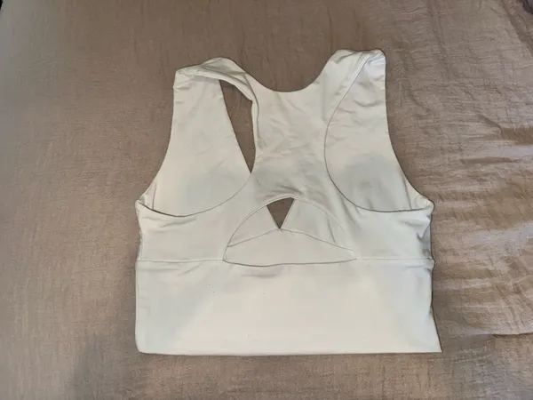 White Cotton Athletic Top - Image 2