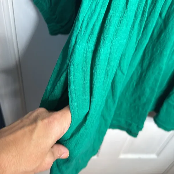 Free People Get Obsessed Emerald Green Babydoll dress W1035 Sz S - Image 5