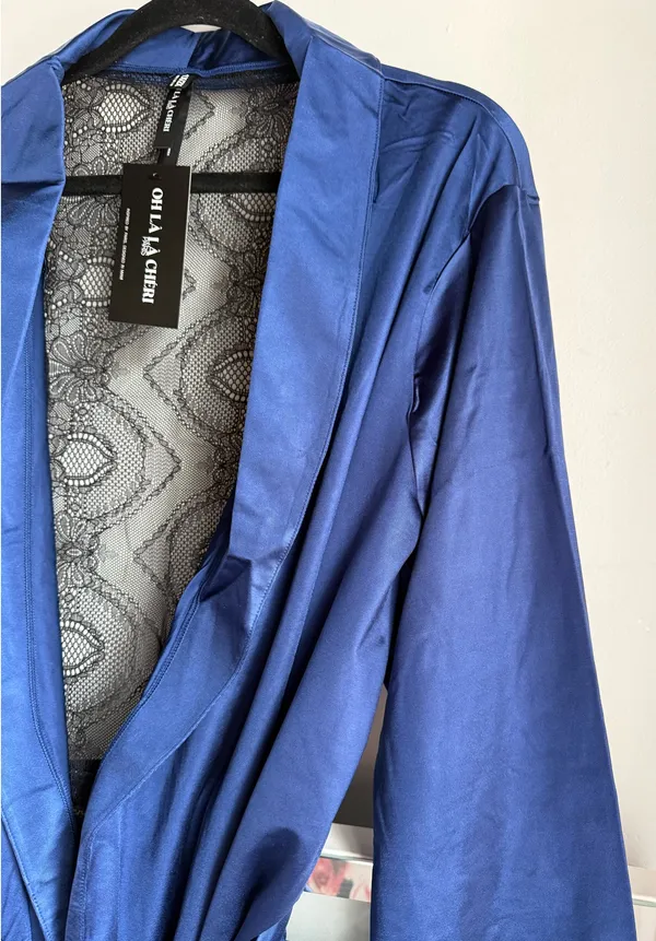 OH La la Cheri Saskia Satin And Luce Robe - Image 9