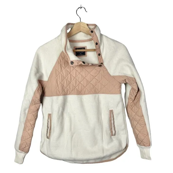 Abercrombie & Fitch‎ Asymmetrical Snap Up Fleece Sweatshirt XXS - Image 3