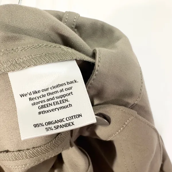 Eileen Fisher‎ Medium Pants Ankle Cropped Organic Cotton Blend Stretch 1621 - Image 8